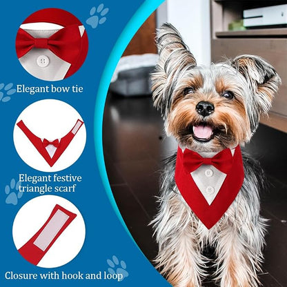 Dog Tuxedo, Formal Dog Wedding Bandana Adjustable Pet Collar - Image 3