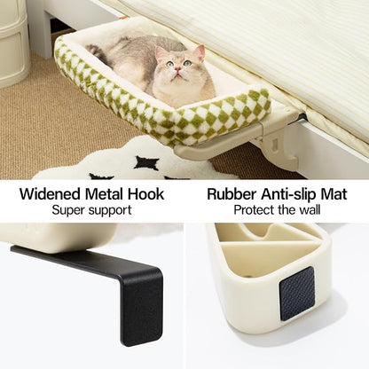 MEWOOFUN Cat Window Sill Perch for Indoor Cats, One-Step Sliding Clamping Slot - Image 4