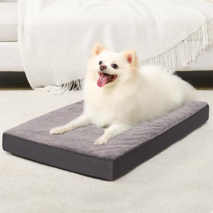 KSIIA Orthopedic Crate Bed: Deluxe Plush Washable Dog Bed by KSIIAPetProducts