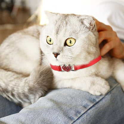2 Pcs Cat Collars Heart Bling Breakaway - Image 6