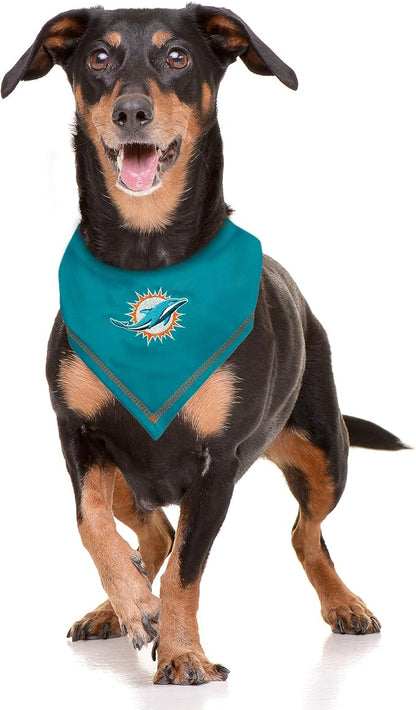 Pets First NFL Miami Dolphins TIE Bandana, Large/X-Large. Dog Bandana Scarf Bib - Image 5