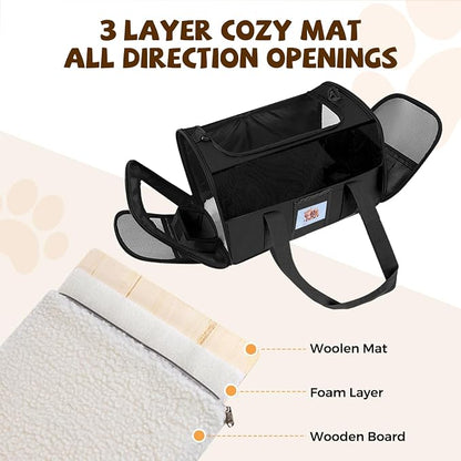 Soft Cat Carrier for Pets Up to 15 lbs, TSA Approved for Airline in-Cabin - Image 2