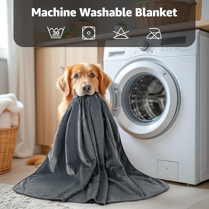LOOBANI Waterproof Blanket for Bed: Reversible Soft Flannel King Size Bed - Image 9