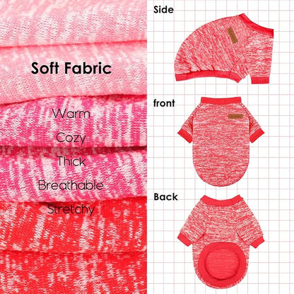 3 Pack Dog Sweaters for Small Dogs Girl Boy Winter Fleece Clothes Warm Soft Dog - Image 5