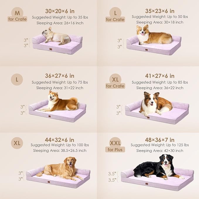 EHEYCIGA Extra Large Dog Bed Othorpedic, Memory Foam XL Dog Bed - Image 2