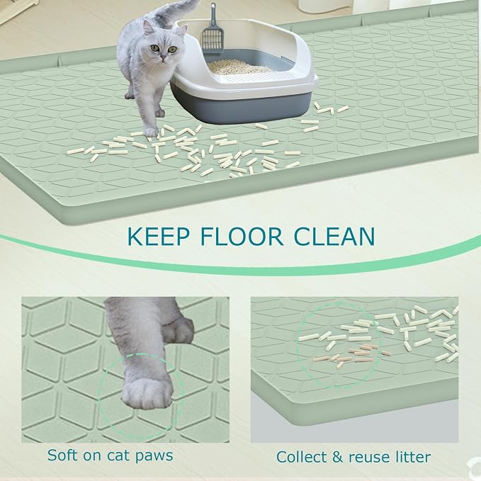 Cat Litter Mat, Silicone Large Cat Mat - Image 2