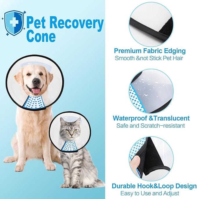 Supet Dog Cone Collar Adjustable After Surgery, Comfortable Pet Recovery Collar - Image 5