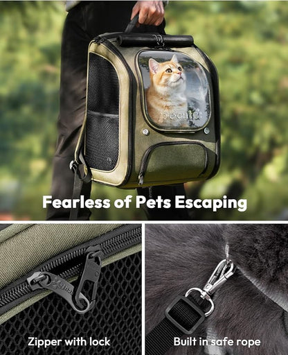 Pecute Cat Backpack Carrier, Large Space Cat Bubble Backpack, Breathable Cat - Image 6