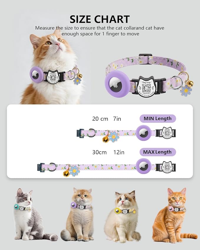 Cute Floral Breakaway Cat Collar - Image 5