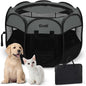 Portable Dog Playpen for Medium Dogs, Collapsible Pet Cat Kitten Puppy Playpen by Goozii