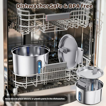 Cat Water Fountain Stainless Steel, 3.2L Cat Fountains - Image 6
