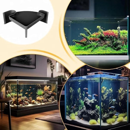 Underground Aquarium Cave with Viewing Window – 2-Hole Corner Fish Tank Hideout - Image 4
