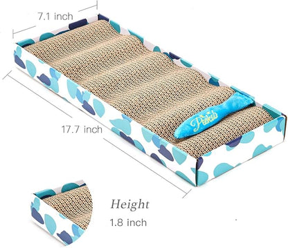 PEEKAB Cat Scratcher Cardboard Reversible Cat Scratch pad Kitty Corrugated - Image 5