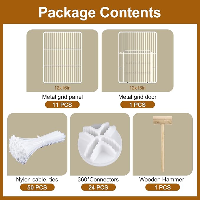 12 Panels Small Animal Playpen, Pet Playpen, C&C Cage - Image 7