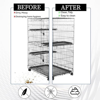 2PCS Bird Cage Cover, Bird Cage Seed Catcher, Birdcage Cover Skirt, Airy Nylon - Image 4
