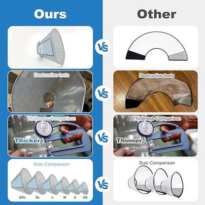 Supet Dog Cone Collar Adjustable After Surgery, Comfortable Pet Recovery Collar - Image 4