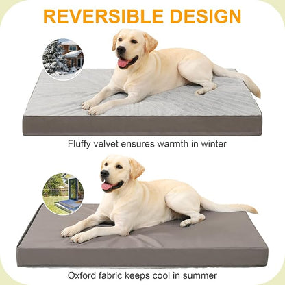 KSIIA Orthopedic Dog Bed, Waterproof, 41 x 27 Inch, Deluxe Plush, Removable - Image 4