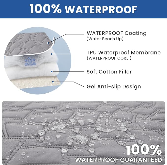 Waterproof Couch Covers for Pets, Waterproof Dog Bed Cover, Anti-Slip Soft Dog - Image 2