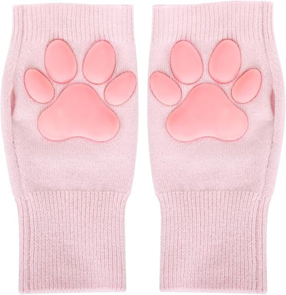 Nydotd Cat Paw Pad Mittens Gloves Kawaii Pink 3D Claw Fingerless Cute Cat - Image 4