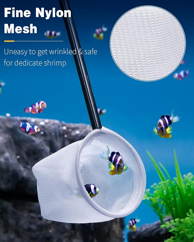 Pawfly Aquarium Shrimp Net, 2 Inch Tiny Fish Tank Net - Image 2