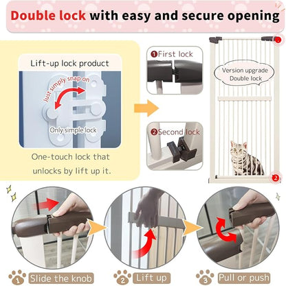 Lumizone Extra Tall Cat Gate 61.02" High Pressure Mounted Extra Wide - Image 8