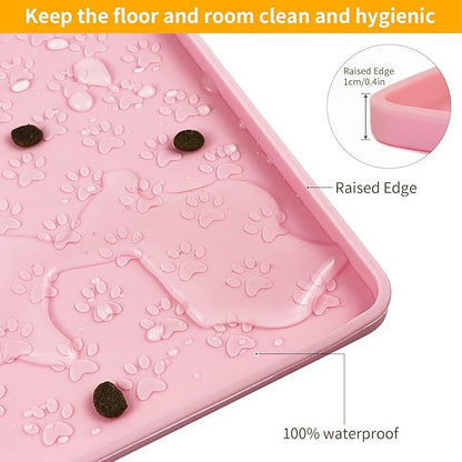 Ptlom Pet Placemat for Dog and Cat, Mat for Prevent Food and Water Overflow - Image 6