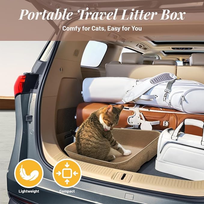 6 Pack Disposable Cat Litter Boxes, Durable Leak-Proof Cardboard Kitty Litter - Image 8