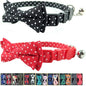 Cat Collar with Bell and Bow Tie, Breakaway Clasp Cute Dots Kitty Kitten Collar by Ximipet