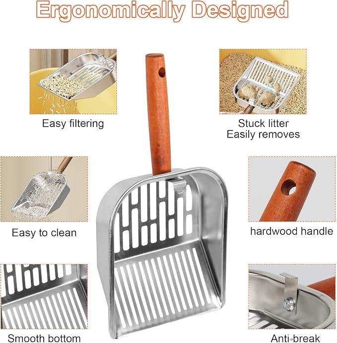 Stainless Steel Cat Litter Scoop - Image 6