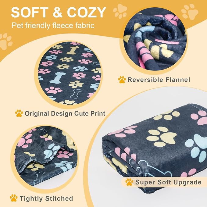 Dog Blankets for Large Dogs, Fuzzy Soft Pet Mat Throw Cover for Kennel Crate Bed - Image 2