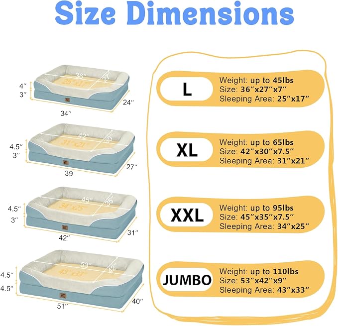 Orthopedic Foam Large Dog Bed XLarge Dog Bed - Image 7