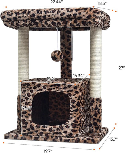 SYANDLVY 27" Cat Tree for Indoor Cats, Activity Tower - Image 3