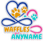 Custom Pet Name Sticker Personalized Text Infinity Heart Pawprint Animal Lovers by SANGAROM