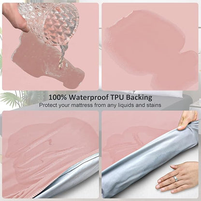 Twin Mattress Protector Waterproof, Fitted Sheet Style Breathable Mattress Cover - Image 3