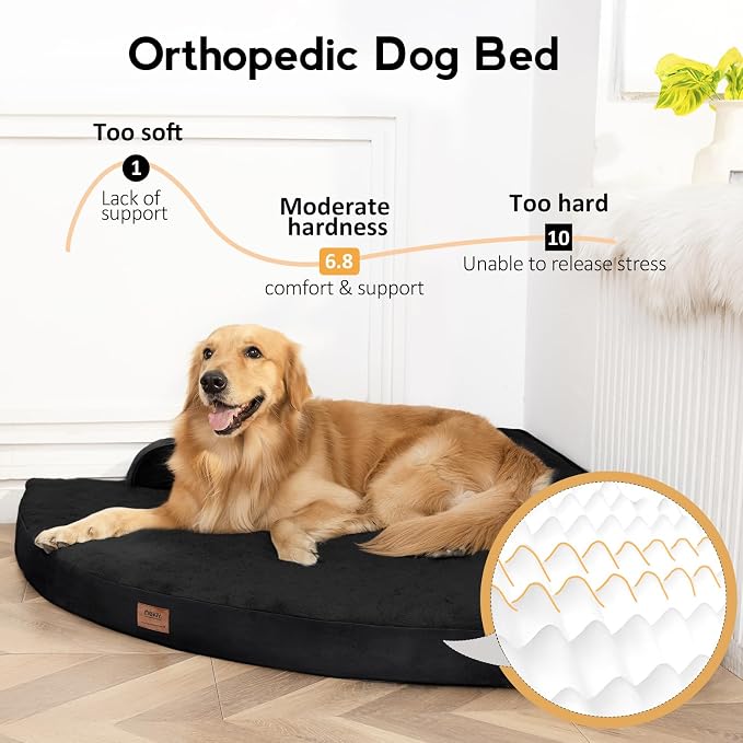 Large Dog Bed - XL Orthopedic Egg-Crate Memory Foam Dog Beds - Image 2