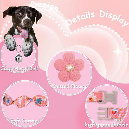 Large Dog Collar with Flower, Dog Collars - Image 2