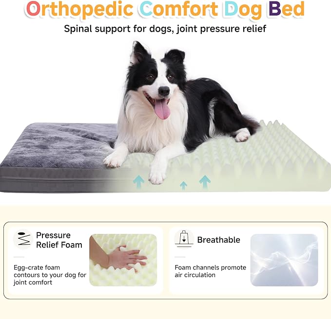 Waterproof Dog Bed for Large Dogs, Outdoor Orthopedic XL Dog Bed - Image 7