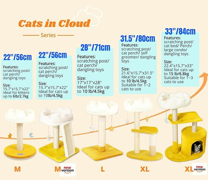 Happi N Pets Cloud Cat Tree, Cat Scratching Post - Image 2