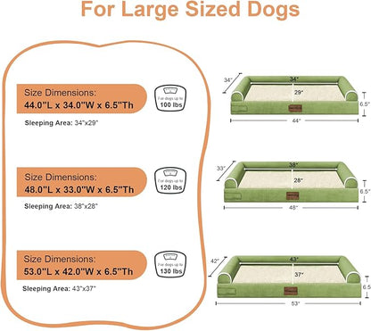 Large Dog Bed Orthopedic Washable: Jumbo Dog Bed Bolster Extra Large Dogs Egg - Image 6