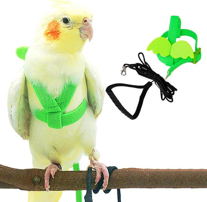 Dnoifne Pet Parrot Bird Harness and Leash, Adjustable Training Design Anti-Bite by Dnoifne