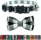Cat Collars Breakaway with Bell and Bow Tie, Plaid Design Adjustable Safety by Ximipet
