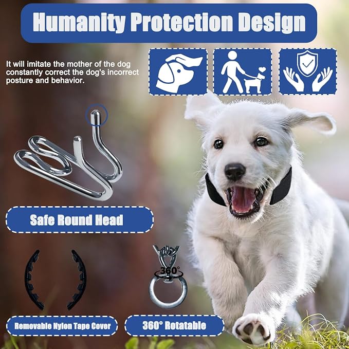 Prong Training Collar for Dogs, Rotating Ring Welding, Adjustable Dog Training - Image 2