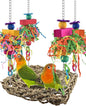 KATUMO Conure Toys, Bird Grass Swing Mat Parrot Climbing Hammock by KATUMO