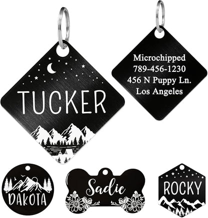 Ultra Joys Stainless Steel Personalized Dog and Cat ID Tags by UltraJoys