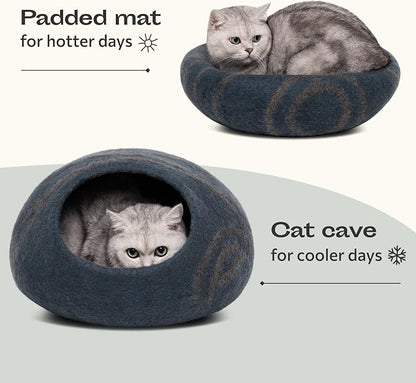MEOWFIA Cat Cave – Premium Felt Cat Bed - Image 4