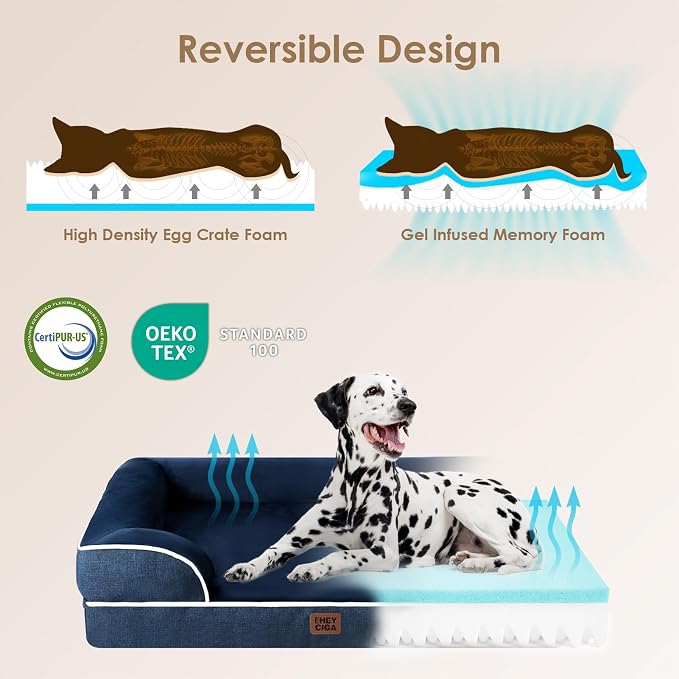 EHEYCIGA Orthopedic Dog Bed for Medium Dogs, Waterproof Memory Foam Medium Dog - Image 3