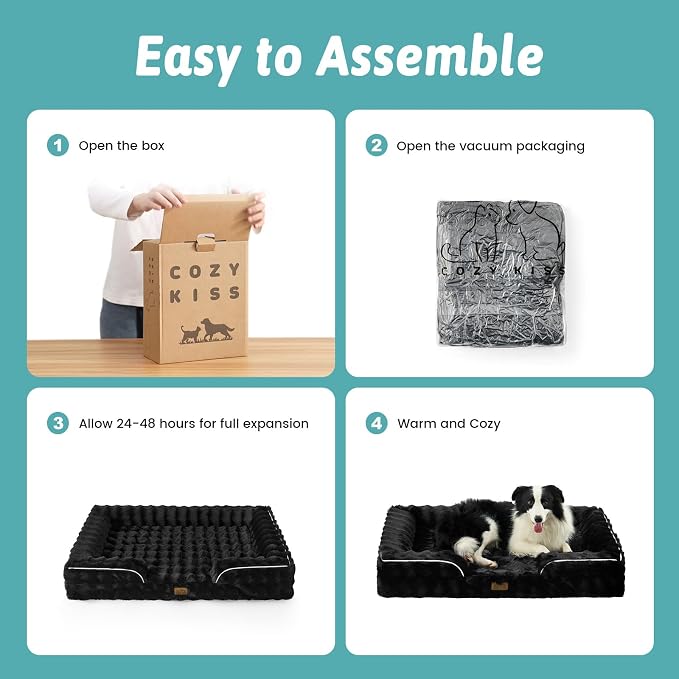 Orthopedic Dog Bed for Medium Small Size Dog, Soft and Warm Faux Fur Sofa for - Image 7