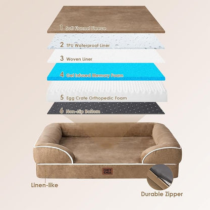 EHEYCIGA Orthopedic XL Dog Beds, Waterproof Memory Foam Dog Bed - Image 5