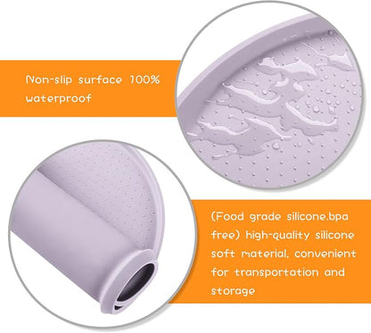 100% Waterproof 0.5" Raised Edge BPA Free Silicone Dog Food Mat, Pet Cat - Image 3