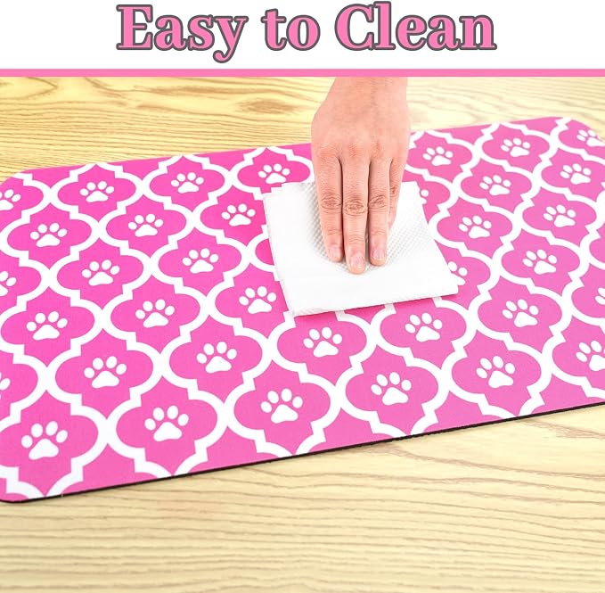 Dog Food Mat 24X32 Inch Pet Feeding Absorbent Mats - Image 6